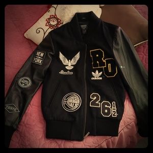Adidas x Rita Ora  Bomberjack Leather Jacket